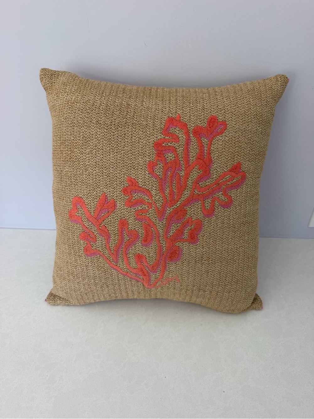 Lilly Pulitzer for pottery barn outdoor coral pillow